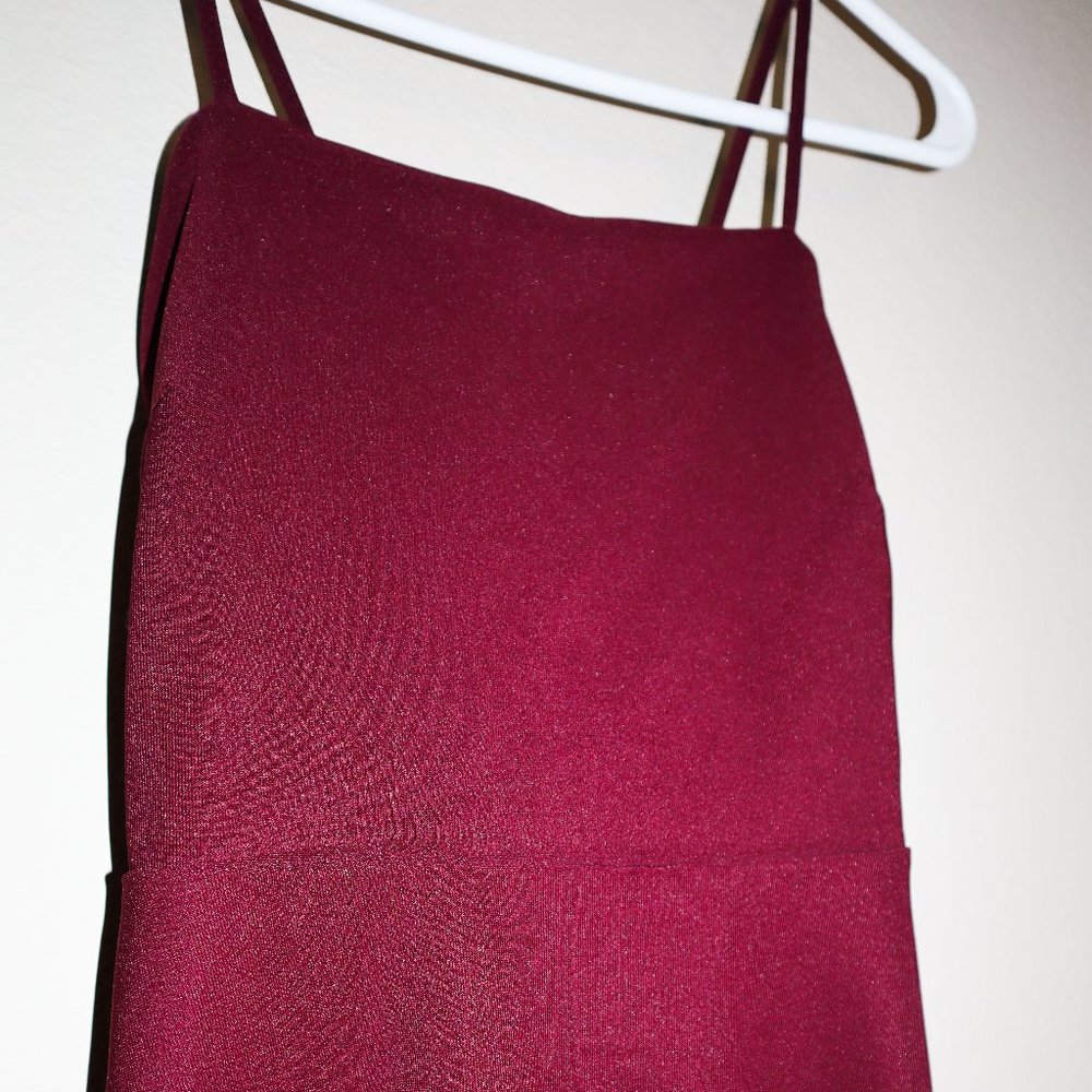 Maroon Tie-Back Dress
